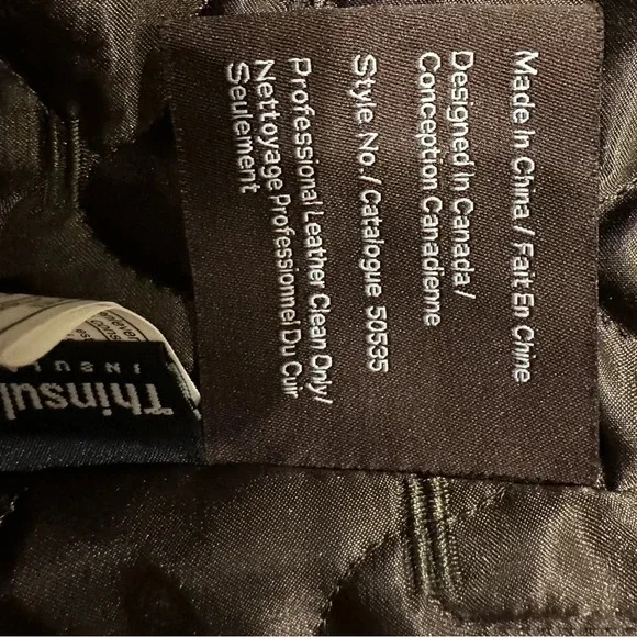 Danier XS insulated leather coat wit beautiful faux trim in great used condition - Picture 4 of 10